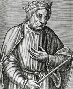 Suurena (1310-1370) tunnetun Puolan kuninkaan Casimir III:n muotokuva, kaiverrus teoksesta Les Vrais pourtraits et Lives des Hommes illustres tekijältä Andre Thevet