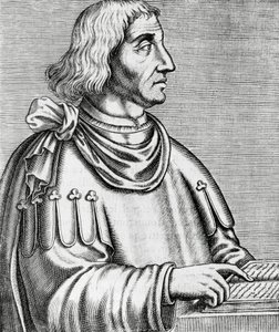 Muotokuva Philippes de Comminesista (noin 1445-noin 1512), historioitsija ja diplomaatti, kaiverrus teoksesta The True Portraits and Lives of Illustrious Men tekijältä Andre Thevet