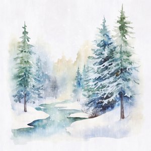 Talvinen metsäjoki tekijältä Andrea Haase