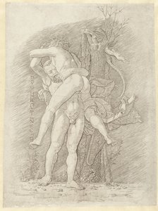Hercules en Antaeus Voittamaton jumala Hercules (otsikko esineessä)