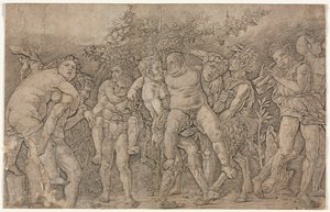 Bacchanal Silenuksen kanssa tekijältä Andrea Mantegna