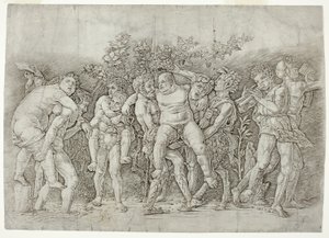 Bacchanal Silenuksen kanssa tekijältä Andrea Mantegna