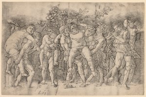 Bacchanal Silenuksen kanssa. tekijältä Andrea Mantegna