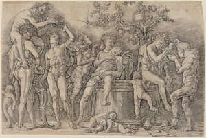 Bacchanal viinialtaalla tekijältä Andrea Mantegna