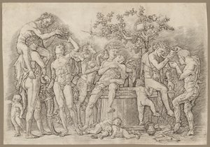 Bacanal amb un vi Vatfinnish tekijältä Andrea Mantegna