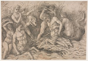 Battle of the Sea Gods - oikea osa tekijältä Andrea Mantegna