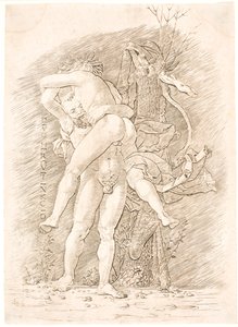 Hercules ja Antaeus tekijältä Andrea Mantegna