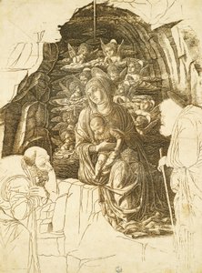 Andrea Mantegnan (1431-1506) tutkielma Magien palvonnasta, piirustus tekijältä Andrea Mantegna