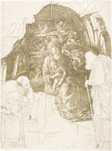 The Adoration of the Magi (Neitsyt luolassa) tekijältä Andrea Mantegna