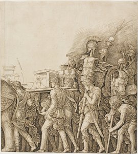 Caesarin voitto: Sotilaat, jotka kantavat palkintoja tekijältä Andrea Mantegna