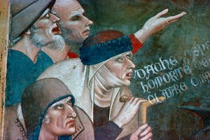 Fragmentti freskosta, joka esittää kuoleman voittoa, 1300-luku tekijältä Andrea Orcagna