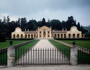 Näkymä huvilalle Barbaro tai Volpi tekijältä Andrea Palladio