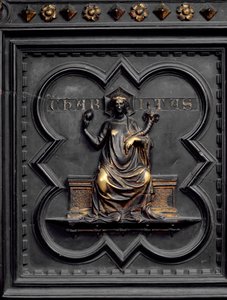 Charity, San Giovannin kastekappelin eteläisten ovien paneeli C, 1336 (pronssi)