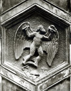 Daedalus, koristereliefi Campanilesta, Firenzestä, n. 1348-50 (marmori) (m/v kuva) (katso myös 103681) tekijältä Andrea Pisano