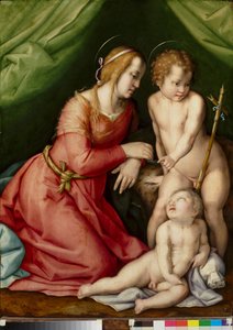 Madonna ja lapsi Pyhän Johanneksen kanssa tekijältä Andrea del (workshop of) Sarto