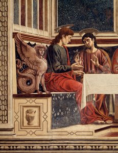 Viimeinen illallinen, yksityiskohta Philipistä ja Matteuksesta (Fresko tekijältä Andrea del Castagno
