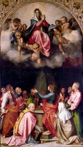 Assumption Passerini -maalaus Andrea del Sarto (1486-1531) 1522 Mitat 379x222 cm Firenze, Palazzo Pitti tekijältä Andrea del Sarto