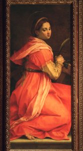 Pyhä Katariina Aleksandrialainen, Pyhän Agneksen alttaritaulu (maalaus, 1525-1528) tekijältä Andrea del Sarto