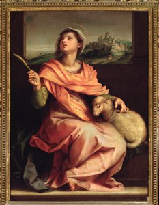 Santa Agnes of Rooma, Pyhän Agnesin alttaritaulu (maalaus, 1525-1528)
