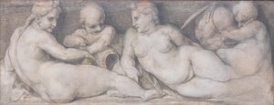 Kohtaus hahmoilla klassiseen tyyliin tekijältä Andrea del Sarto