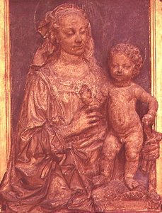 Madonna ja lapsi (puu) tekijältä Andrea del Verrocchio