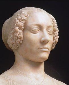 Nainen kukkakimpun kanssa, n.1475-80, marmori yksityiskohta kuvasta 434102.