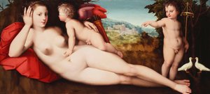 Venus pyhällä ja epäpuhtaalla rakkaudella, tekijältä Andrea di Alessandro Bresciano