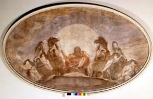 Apollon vaunut. Andrea Appiani (1754-1817). Maalaus. Pinacoteca de Brera. Milano tekijältä Andrea the Elder Appiani