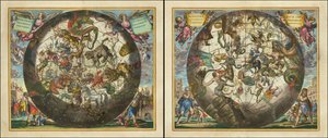 Haemisphaerium Stellatum Boreale Cum Aequali Sphaerarum Proportione - Haemisphaerium Stellatum Australe Cum Aequali Sphaerarum Proportione - Haemisphaerium Stellatum Australe Cum Aequali Sphaerarum Proportione tekijältä Andreas Cellarius
