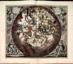 Makrokosminen harmonia eli uusi ja universaali atlas, joka näyttää yleisen ja uuden koko luodun maailmankaikkeuden kosmografian tekijältä Andreas Cellarius
