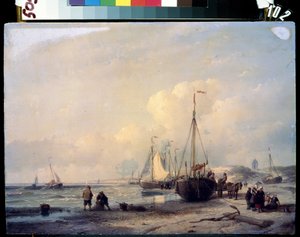Merimaisema. Andreas Schelfhoutin (1787-1870) maalaus. Öljy kankaalle
