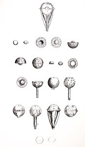 De Humani Corporis Fabrica -teoksen seitsemännen kirjan laatat. tekijältä Andreas Vesalius