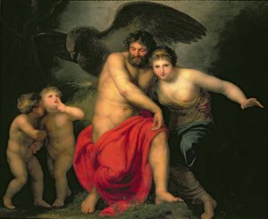 Zeus ja Hera Ida-vuorella, 1775 tekijältä Andreas or Andries Lens