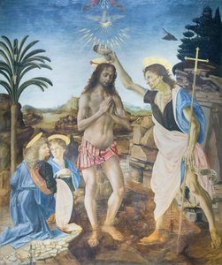 Kristuksen kaste tekijältä Andreea & Vinci Leonardo da (1452 1519) Verrocchio