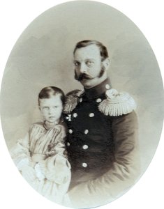 Tsaari Aleksanteri II ja hänen tyttärensä suurherttuatar Maria Aleksandrovna, 1850-luvun lopulla
