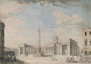 Kazanin katedraali Pietarissa, n. 1800 tekijältä Andrei Nikiforovich Voronikhin