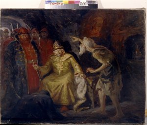 Tsaari Ivan IV Kamala (1530-1584). Andrei Petrovich Ryabushkin (Riaboutchkine) (1861-1904) piirros, öljy kankaalle tekijältä Andrei Petrovich Ryabushkin