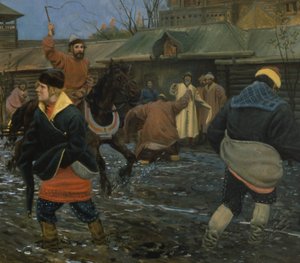 1600-luvun Moskovan katu pyhäpäivänä tekijältä Andrei Petrovich Ryabushkin
