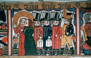 Kuvaus Kristuksen pidätyksestä, 1800-luku tekijältä Andres Palsson