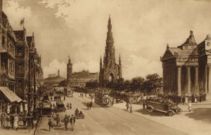 Edinburgh: Princes Street Moundilta (litho)