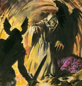 Kohtaus Beowulfista (guassi paperille) tekijältä Andrew Howat