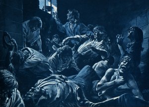 Kalkutan musta aukko (litografia) tekijältä Andrew Howat