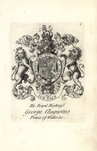 Hänen kuninkaallisen korkeutensa George Augustuksen, Walesin prinssin, myöhemmin Englannin kuninkaan George II:n vaakuna ja vaakuna