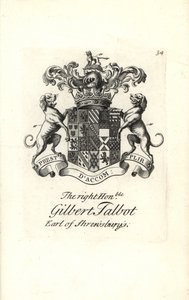Oikean arvoisan Gilbert Talbotin vaakuna ja vaakuna tekijältä Andrew Johnston
