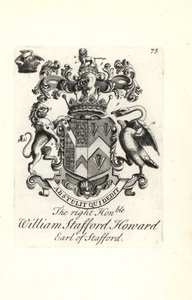 Oikeanpuoleisen William Stafford Howardin, Staffordin 2. jaarlin vaakuna ja vaakuna