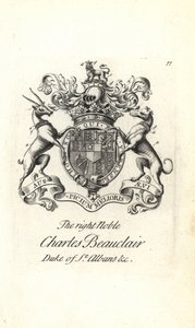 Oikeanpuoleisen Charles Beauclerkin vaakuna ja vaakuna