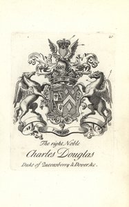 Queensberryn ja Doverin kolmannen herttuan Charles Douglasin vaakuna ja vaakuna tekijältä Andrew Johnston
