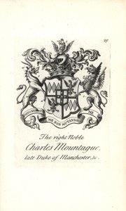 Oikeanpuoleisen aatelisen Charles Edward Montagun vaakuna ja vaakuna