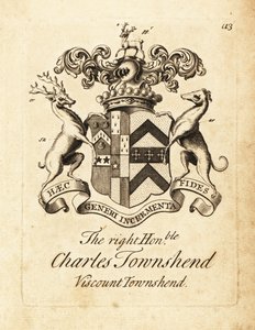 Oikeanpuoleisen Charles Townshendin, 2. varakreivi Townshendin vaakuna tekijältä Andrew Johnston