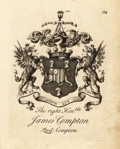 Oikeanpuoleisen James Comptonin, Lord Comptonin, Northamptonin 5. jaarlin vaakuna